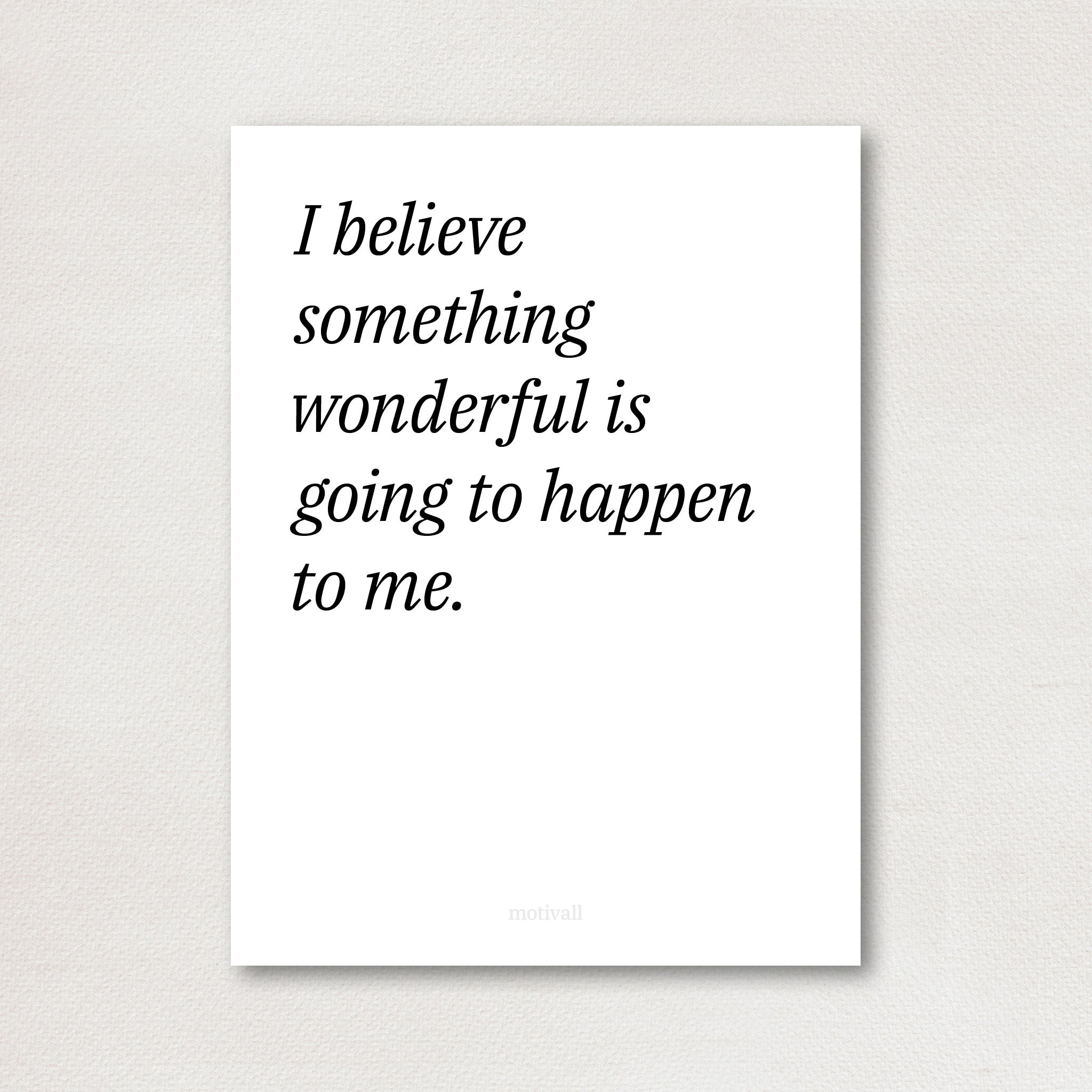 Wonderful - minimalistic