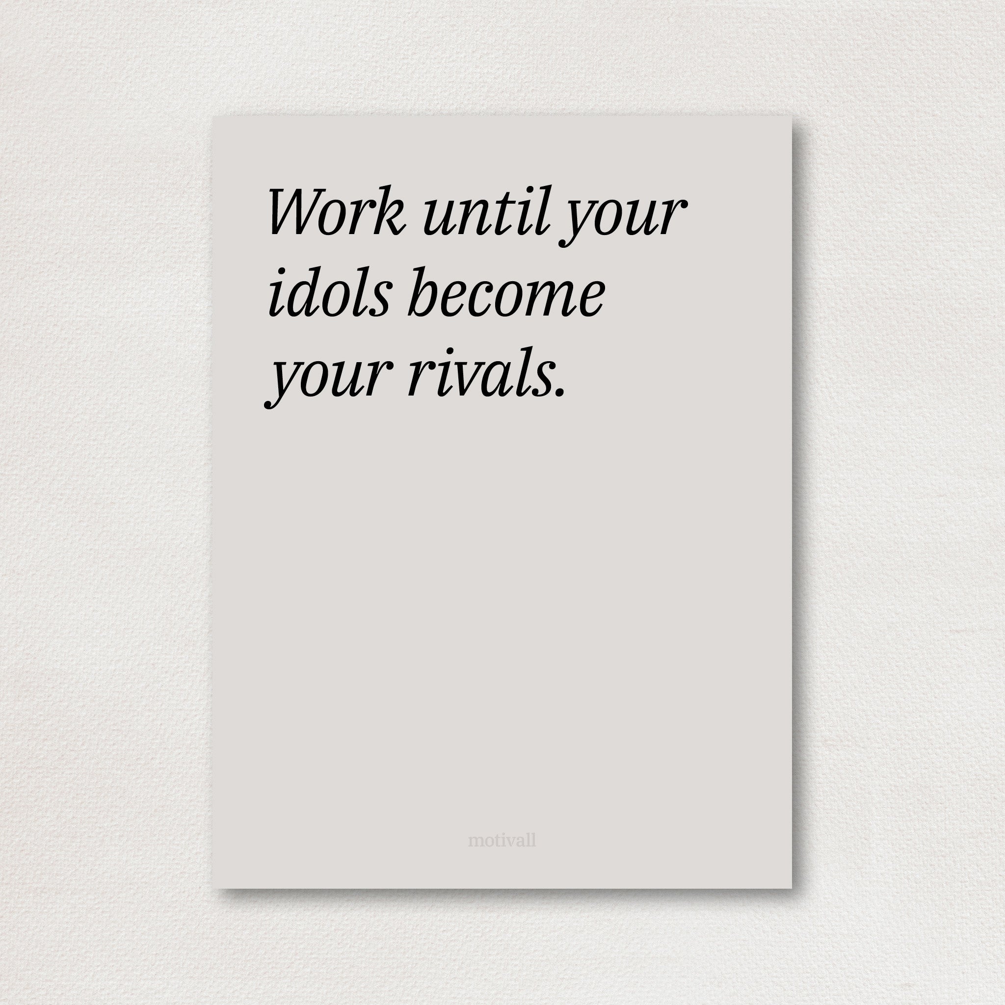 Idols become Rivals - minimalistic