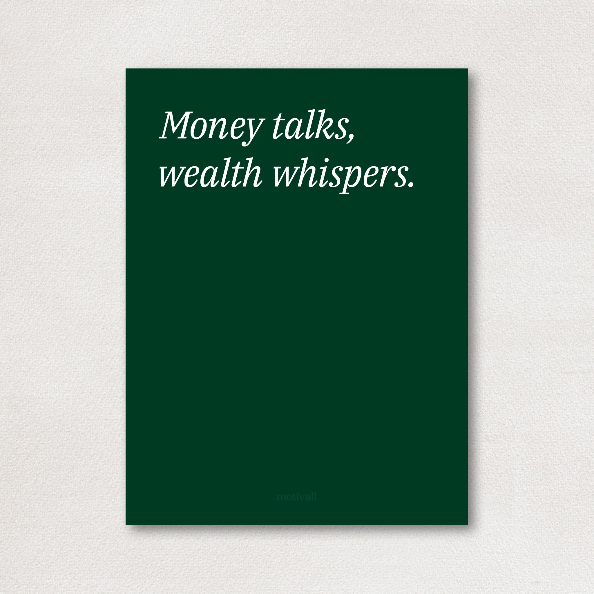 Money talks - minimalistic