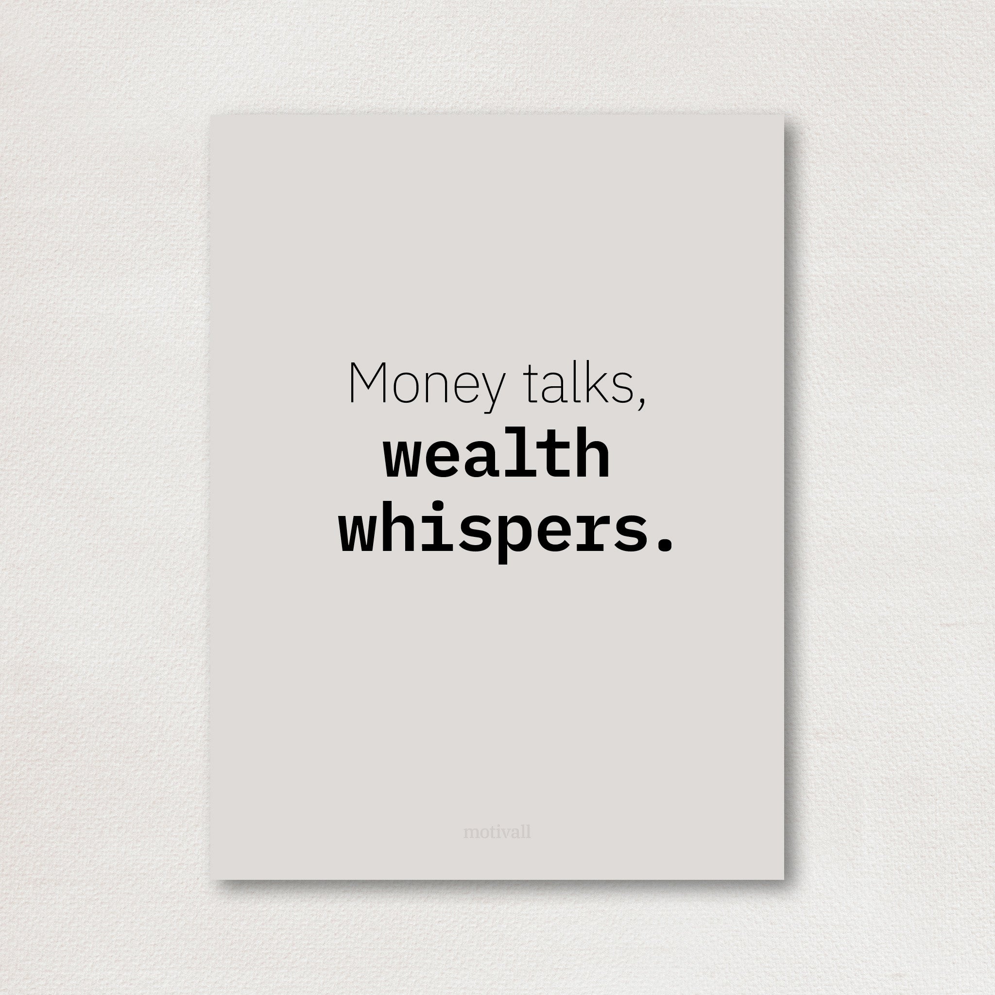 Money talks - original