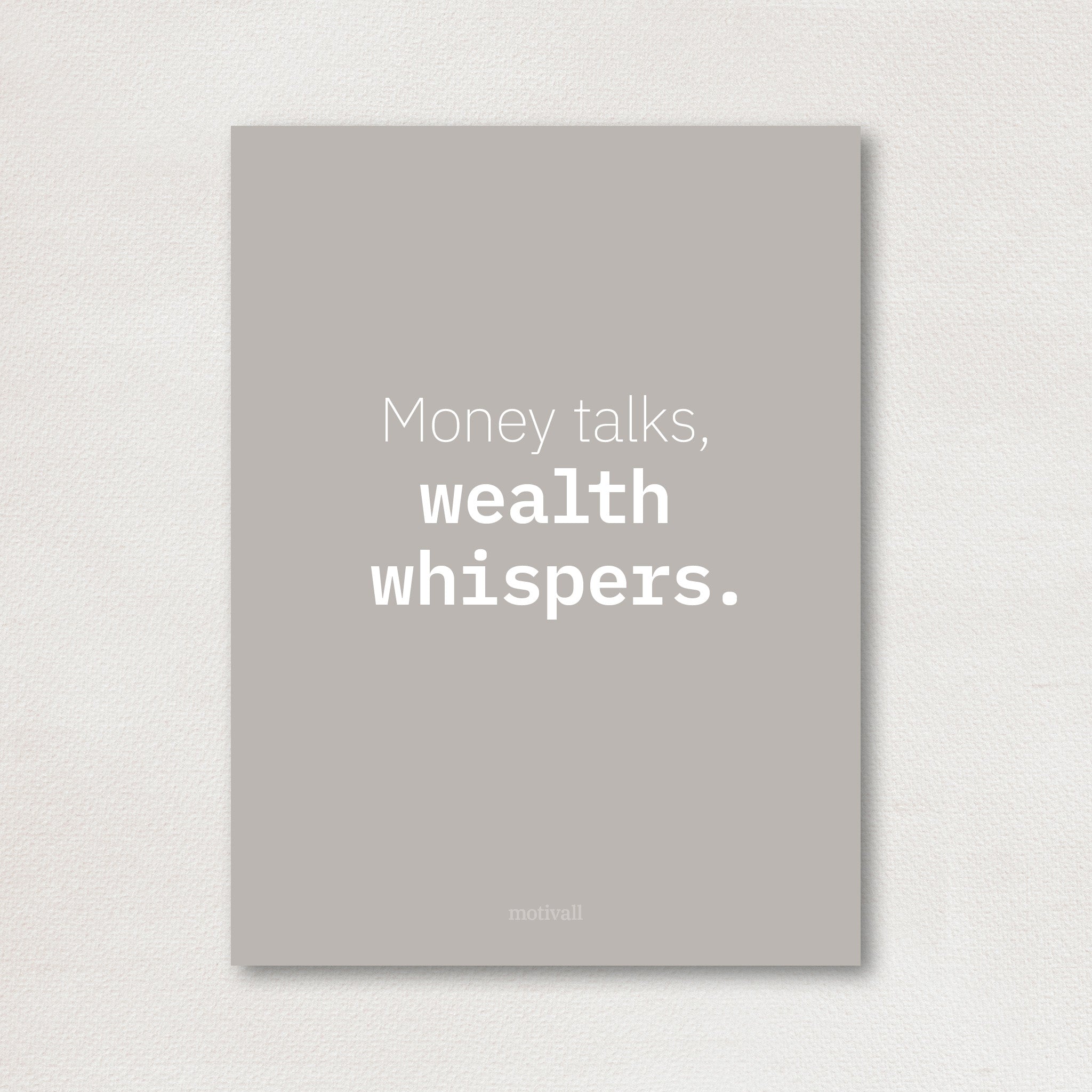 Money talks - original