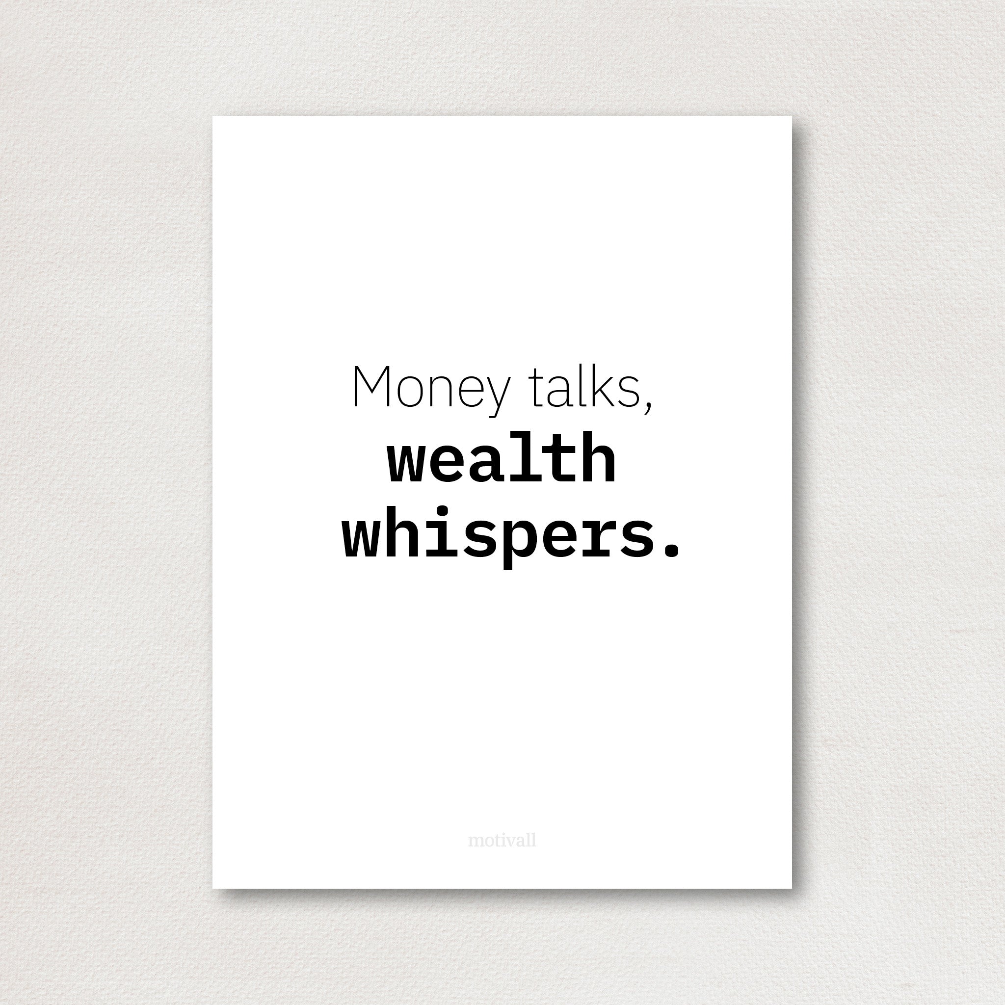 Money talks - original