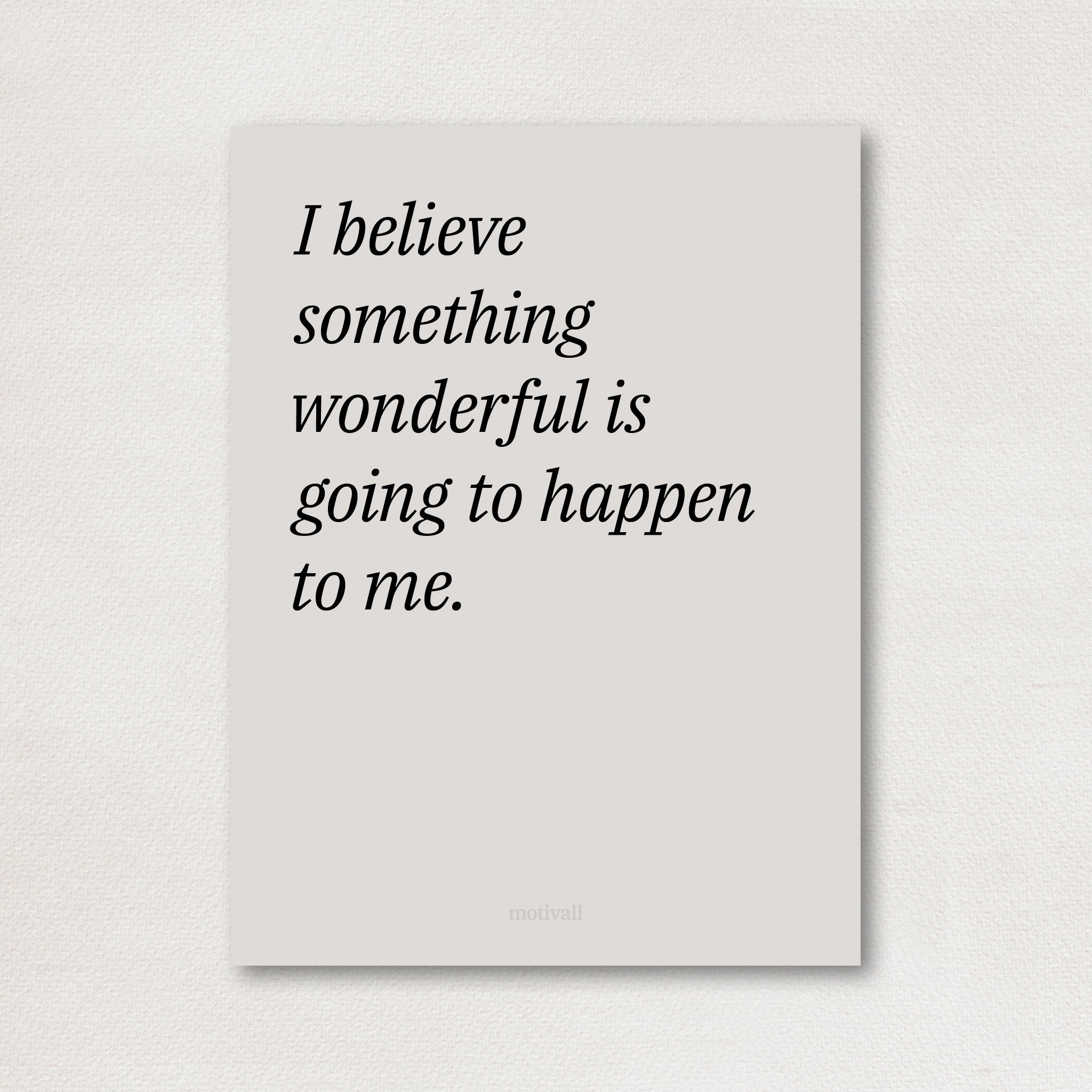 Wonderful - minimalistic