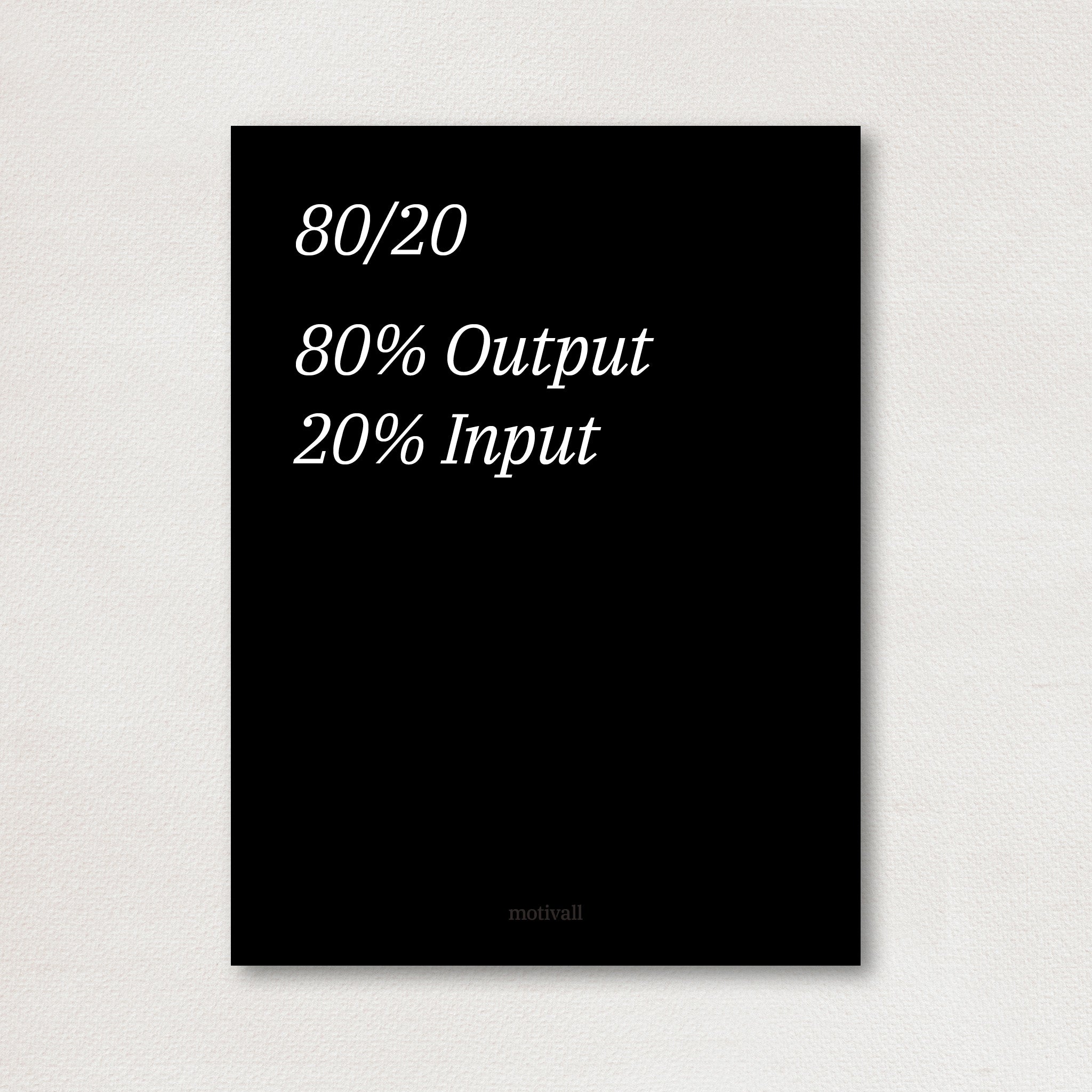 80/20 - minimalistic