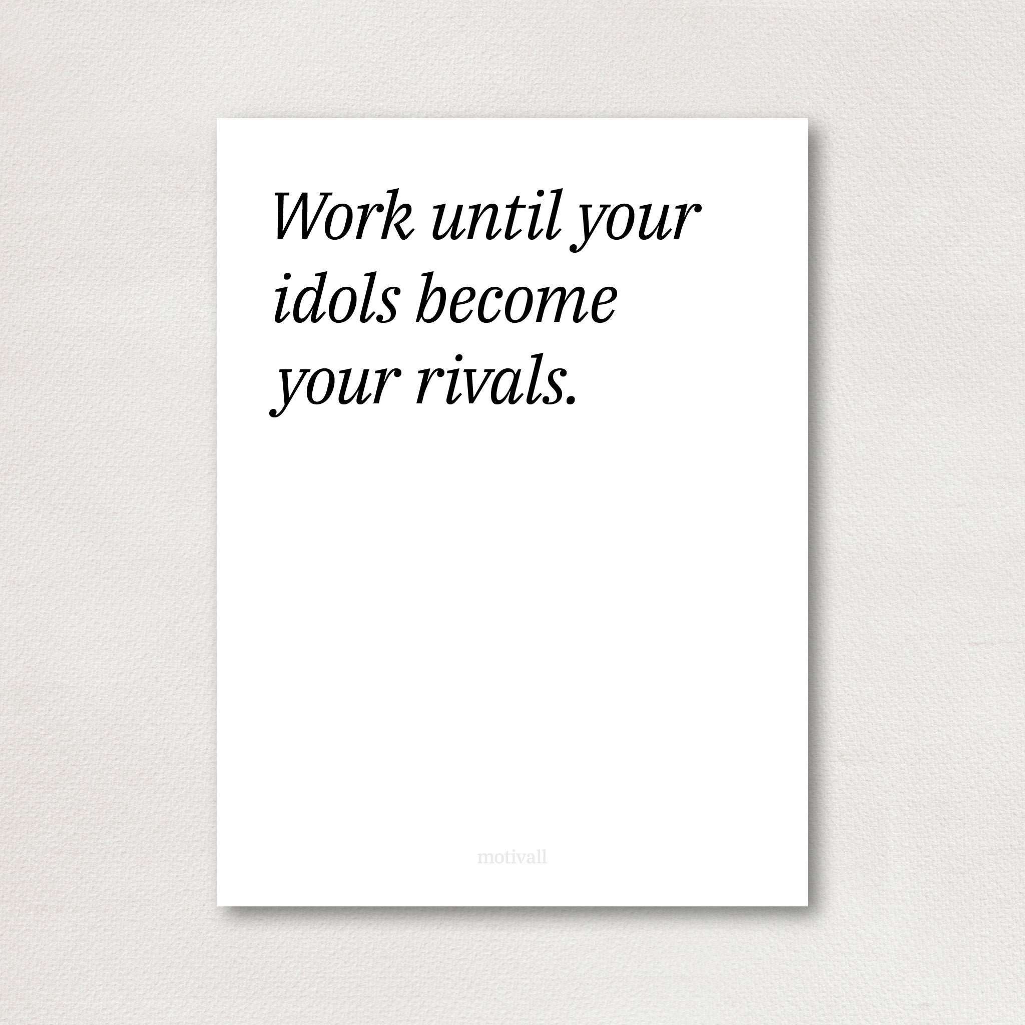 Idols become Rivals - minimalistic