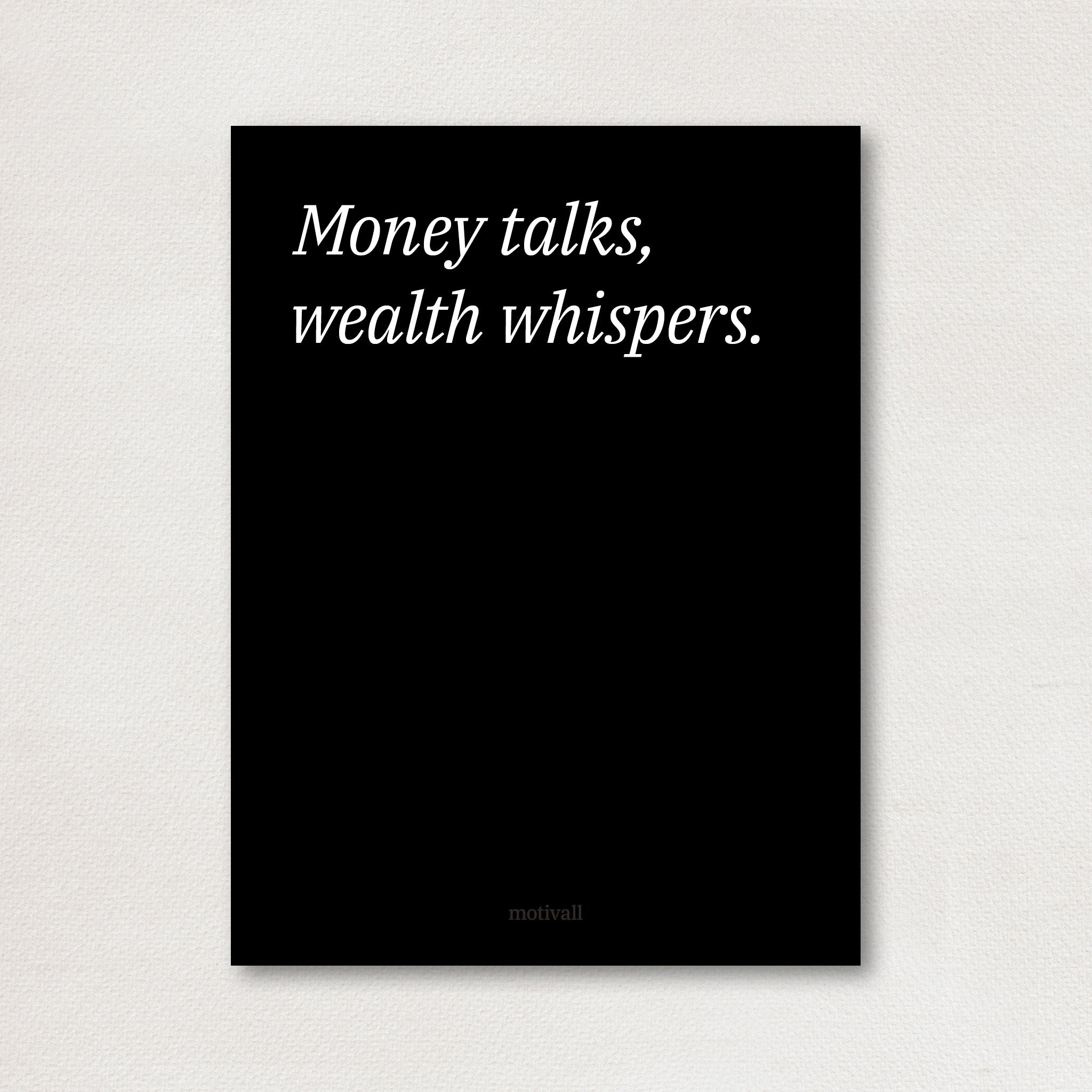 Money talks - minimalistic