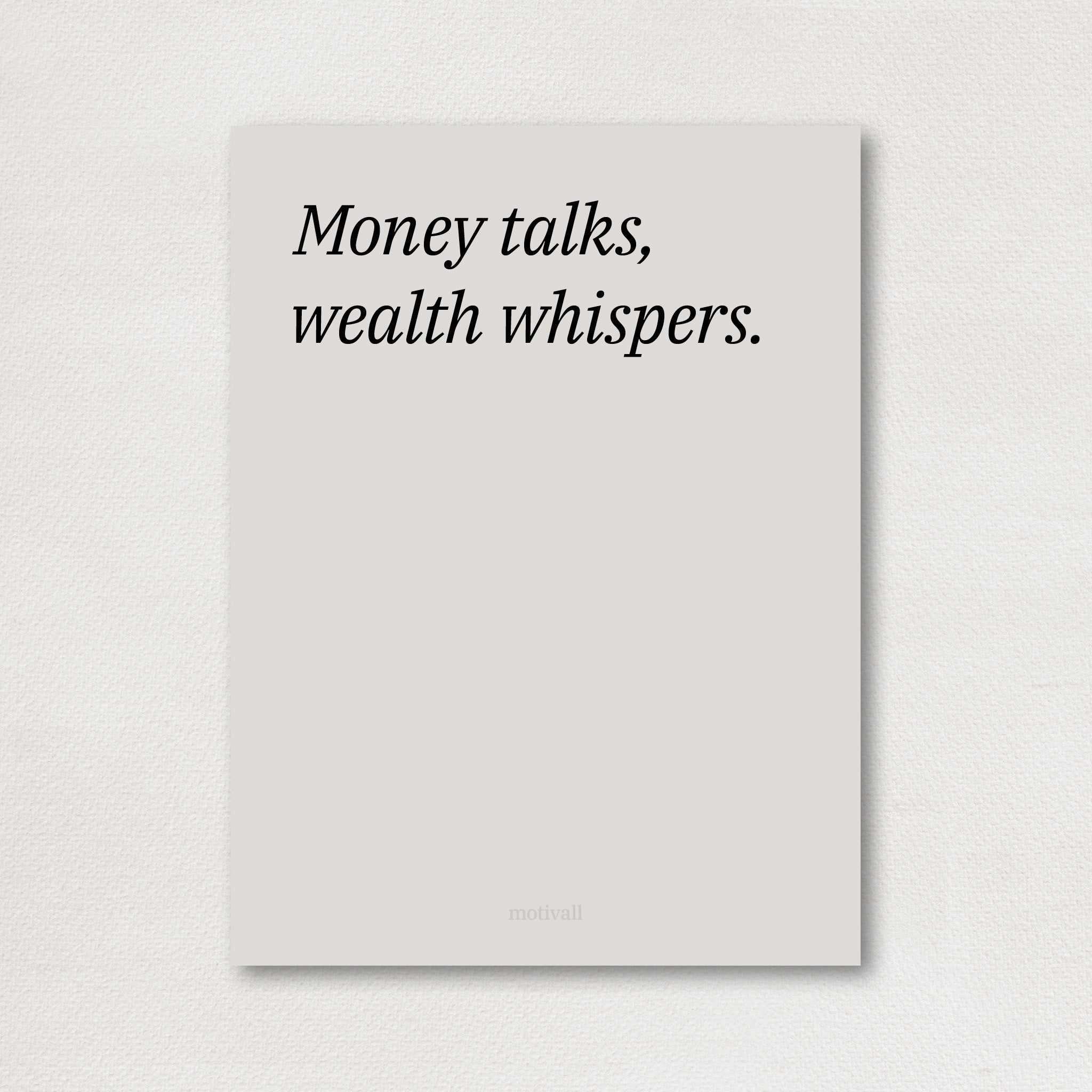 Money talks - minimalistic