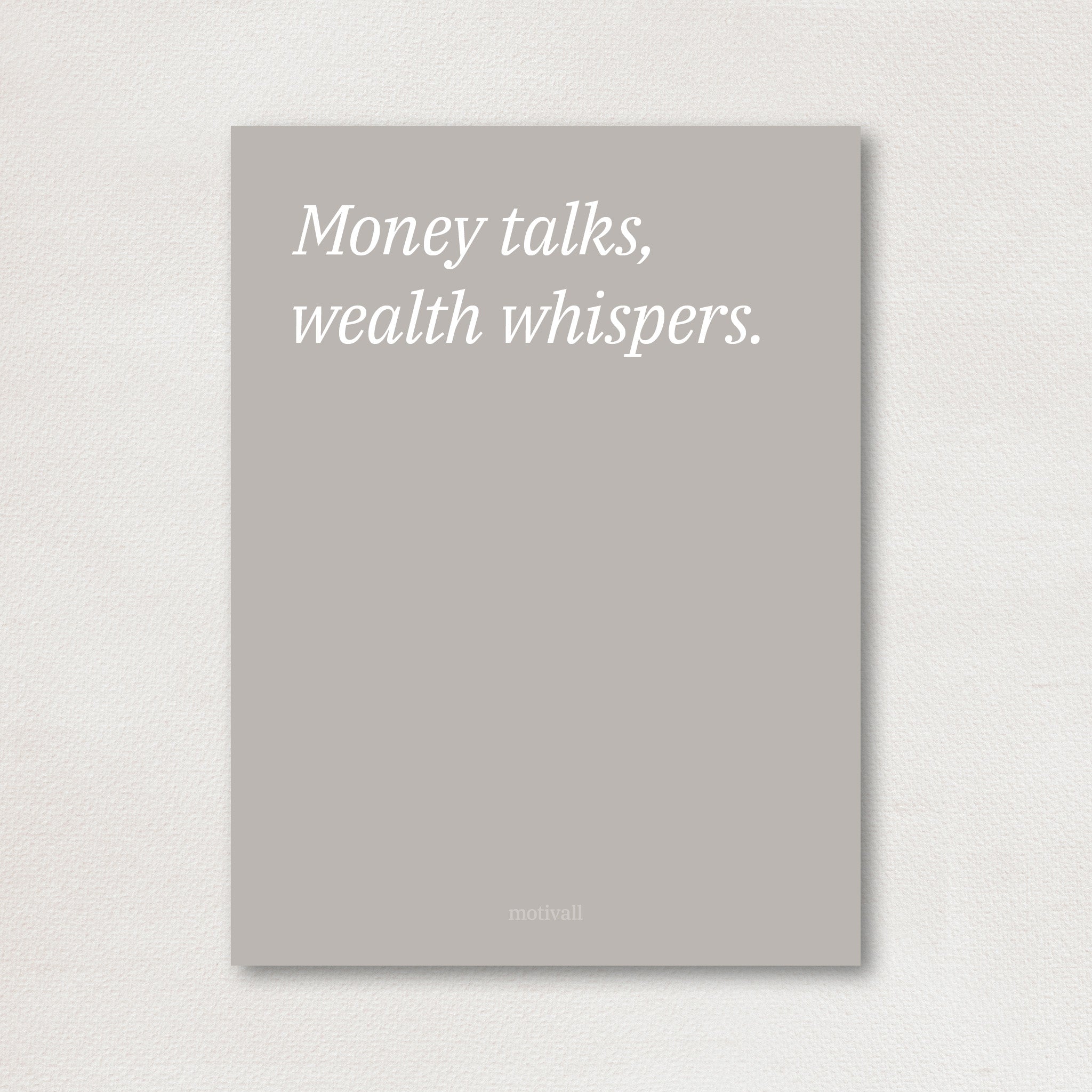 Money talks - minimalistic